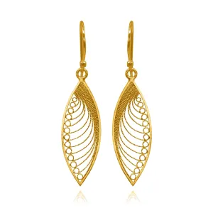 KHAYA GOLD MEDIUM EARRINGS FILIGREE
