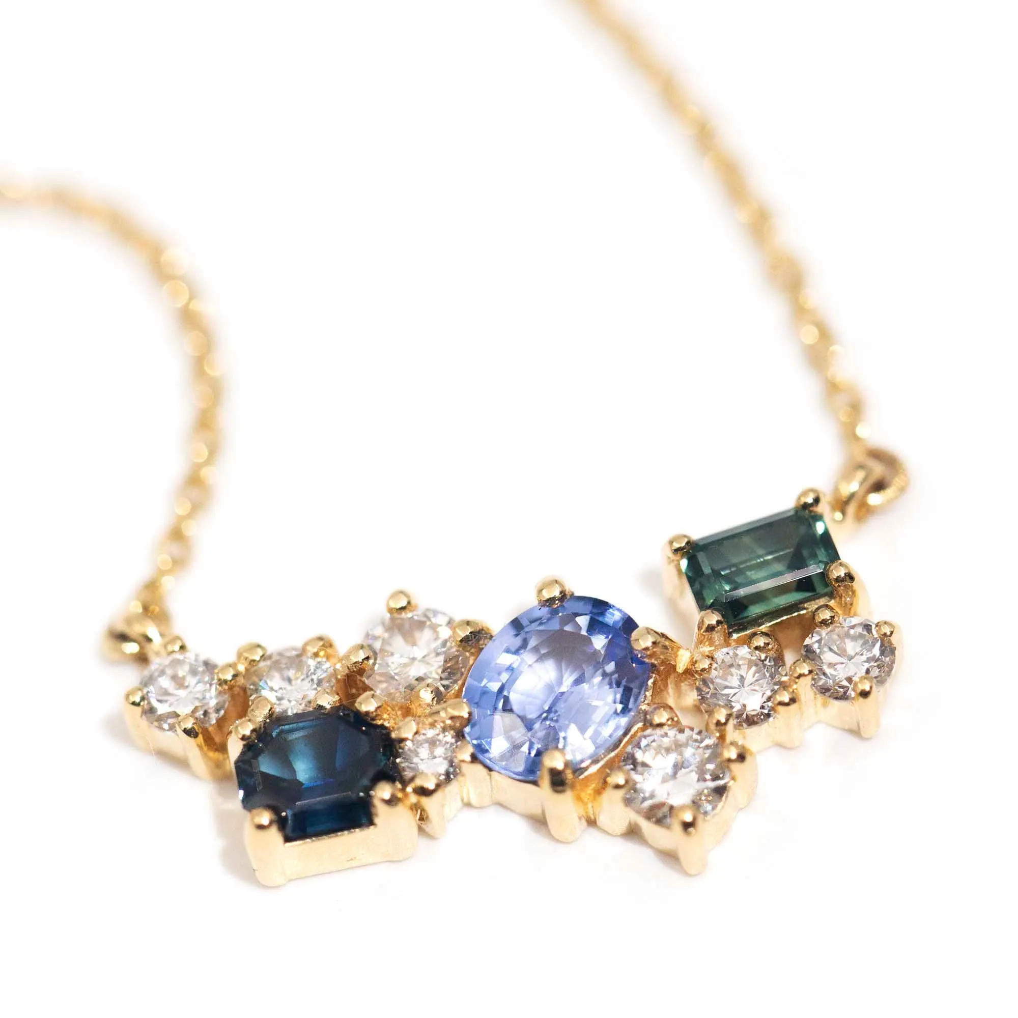 Kymmy Contemporary 18ct Gold Sapphire & Diamond Necklet