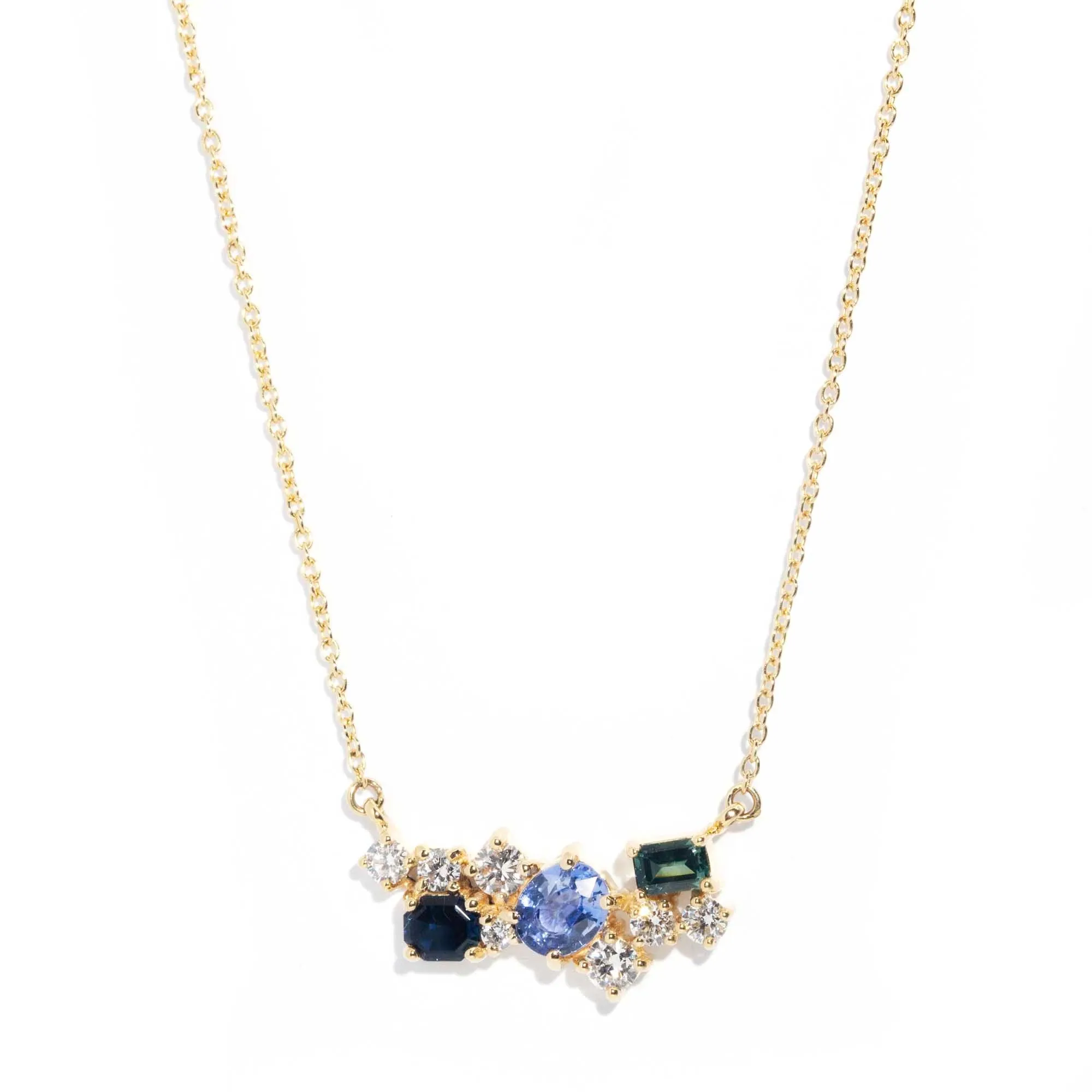 Kymmy Contemporary 18ct Gold Sapphire & Diamond Necklet