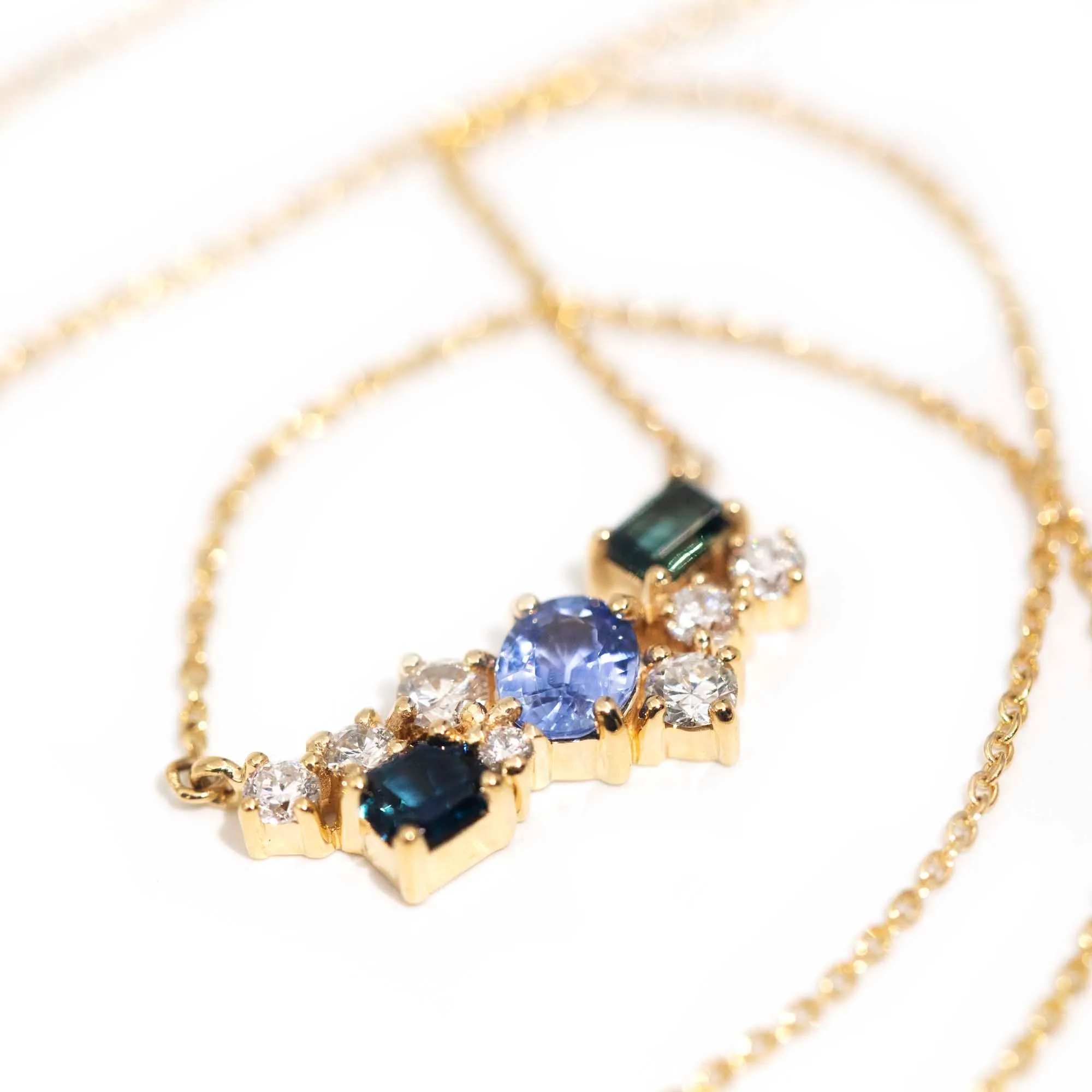 Kymmy Contemporary 18ct Gold Sapphire & Diamond Necklet