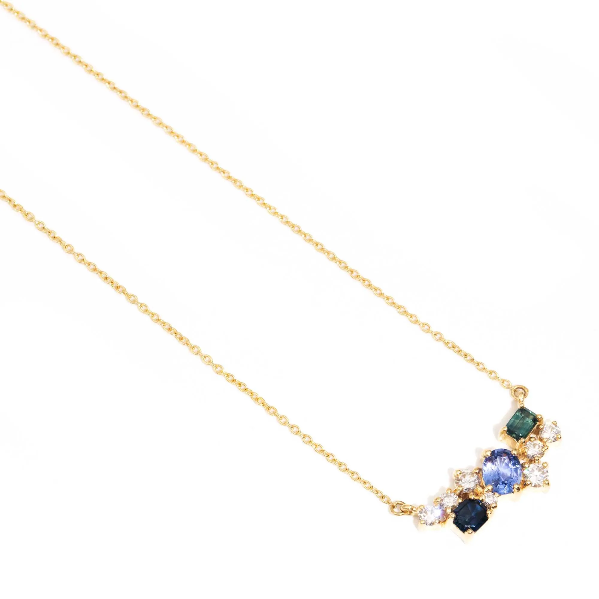 Kymmy Contemporary 18ct Gold Sapphire & Diamond Necklet