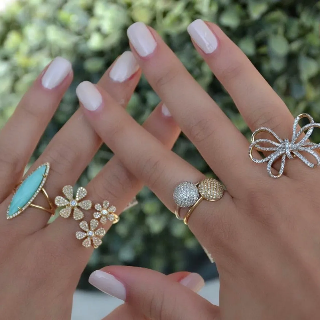 Large Diamond Bow RIng