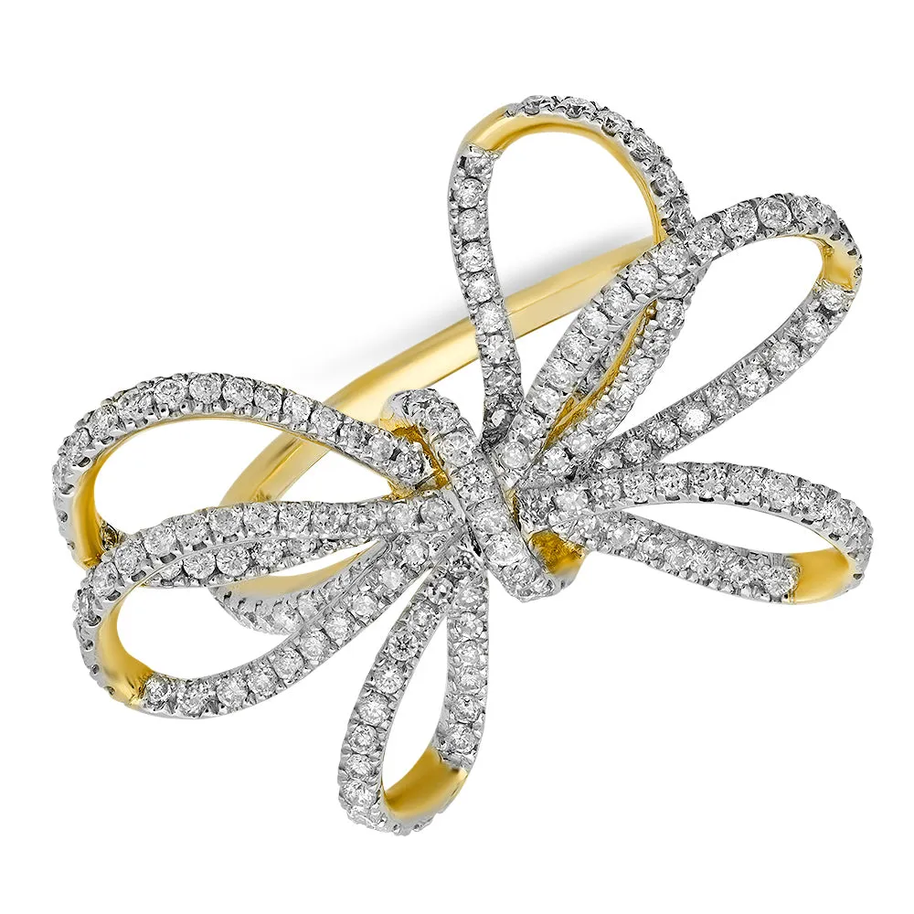 Large Diamond Bow RIng