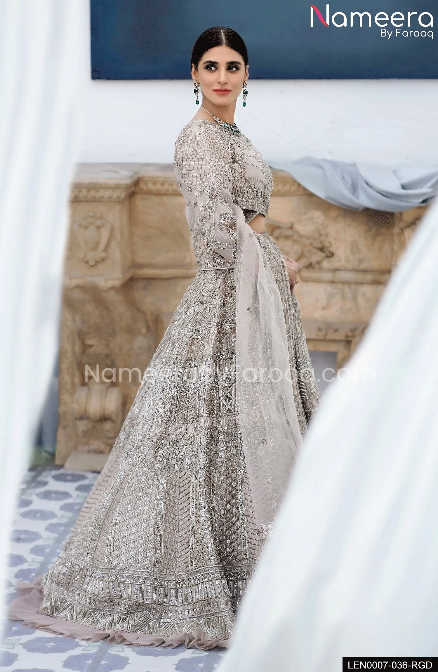 Latest Choli Lehenga Bridal Dress Pakistani #BS561