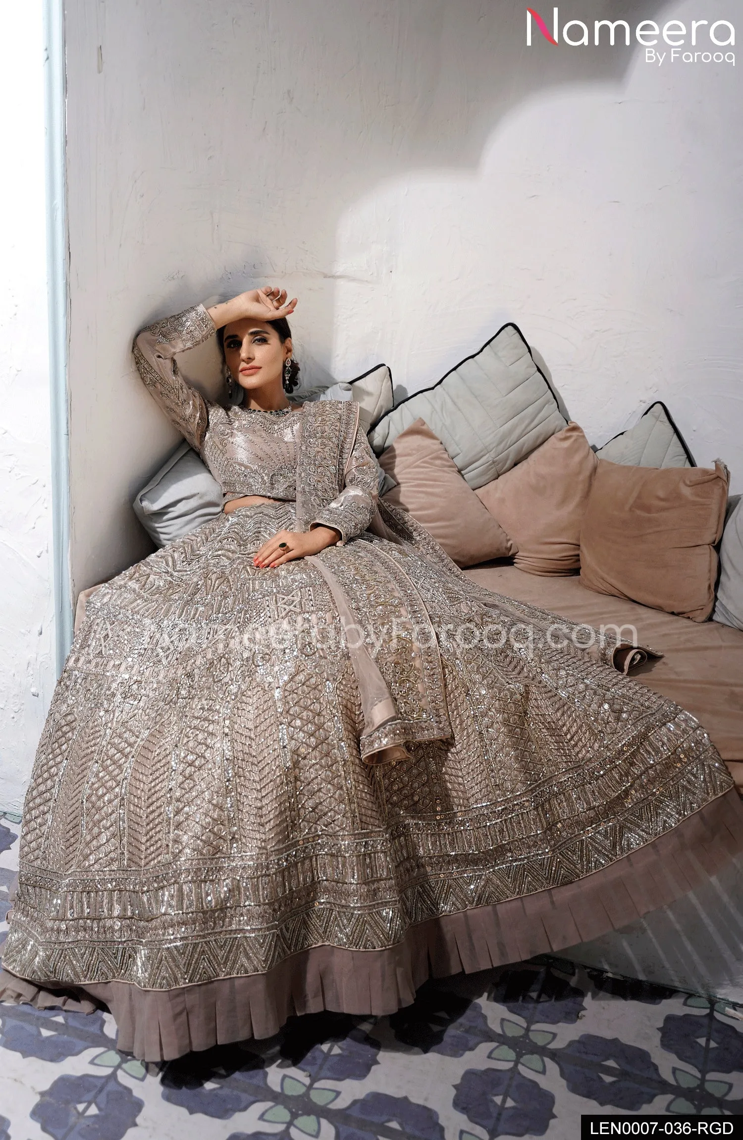 Latest Choli Lehenga Bridal Dress Pakistani #BS561