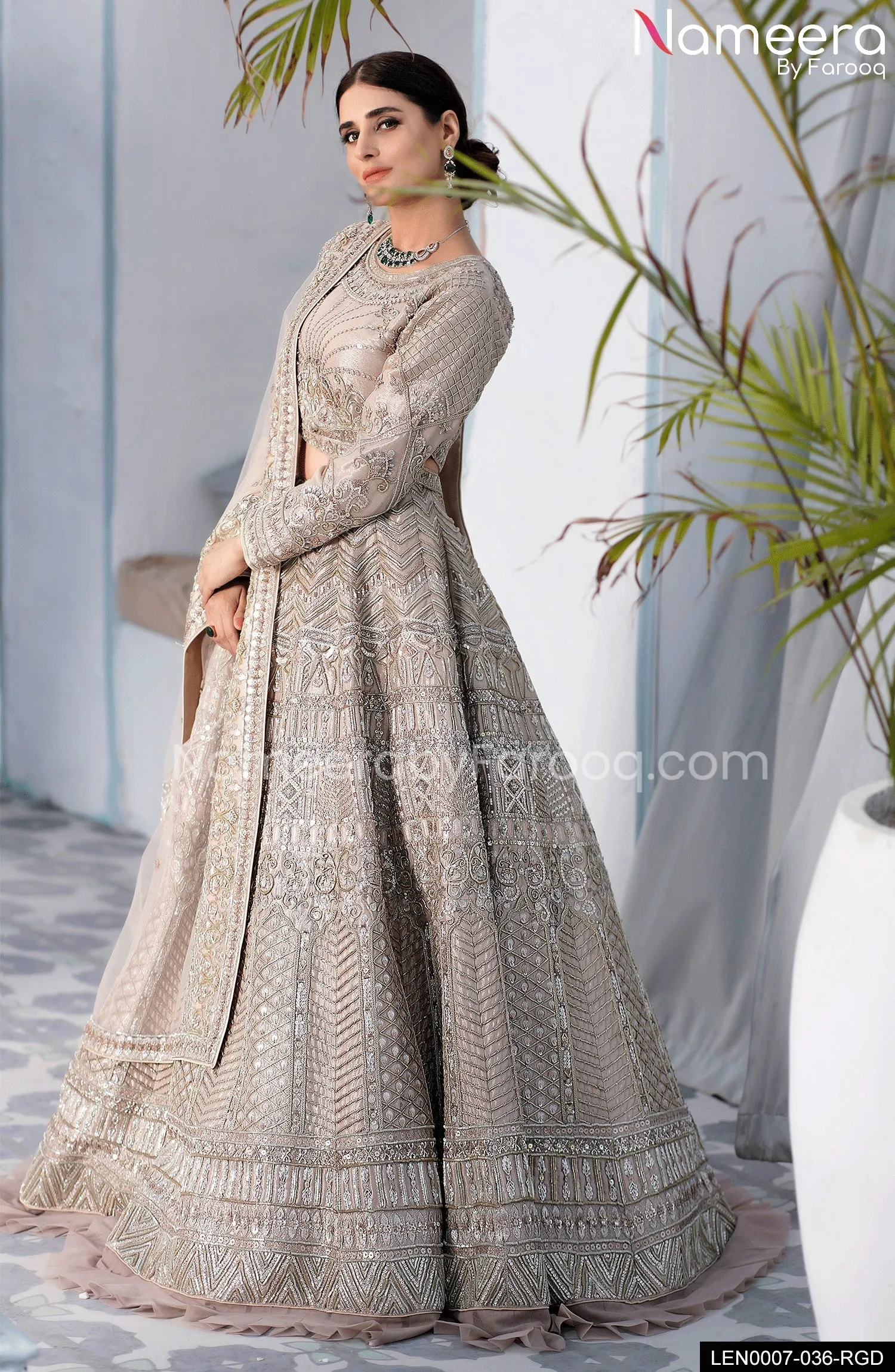 Latest Choli Lehenga Bridal Dress Pakistani #BS561