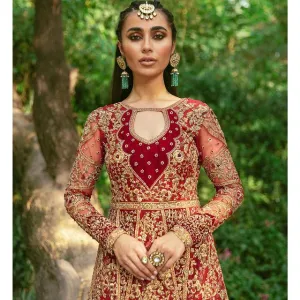 Latest Traditional Bridal Red Dress Pakistani #BS764