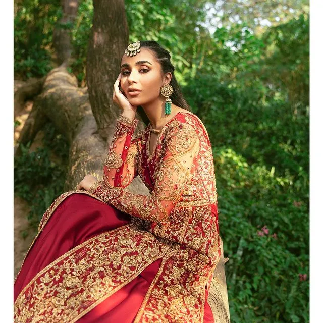 Latest Traditional Bridal Red Dress Pakistani #BS764