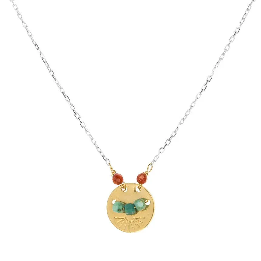 Laura J Turquoise Sunset Necklace
