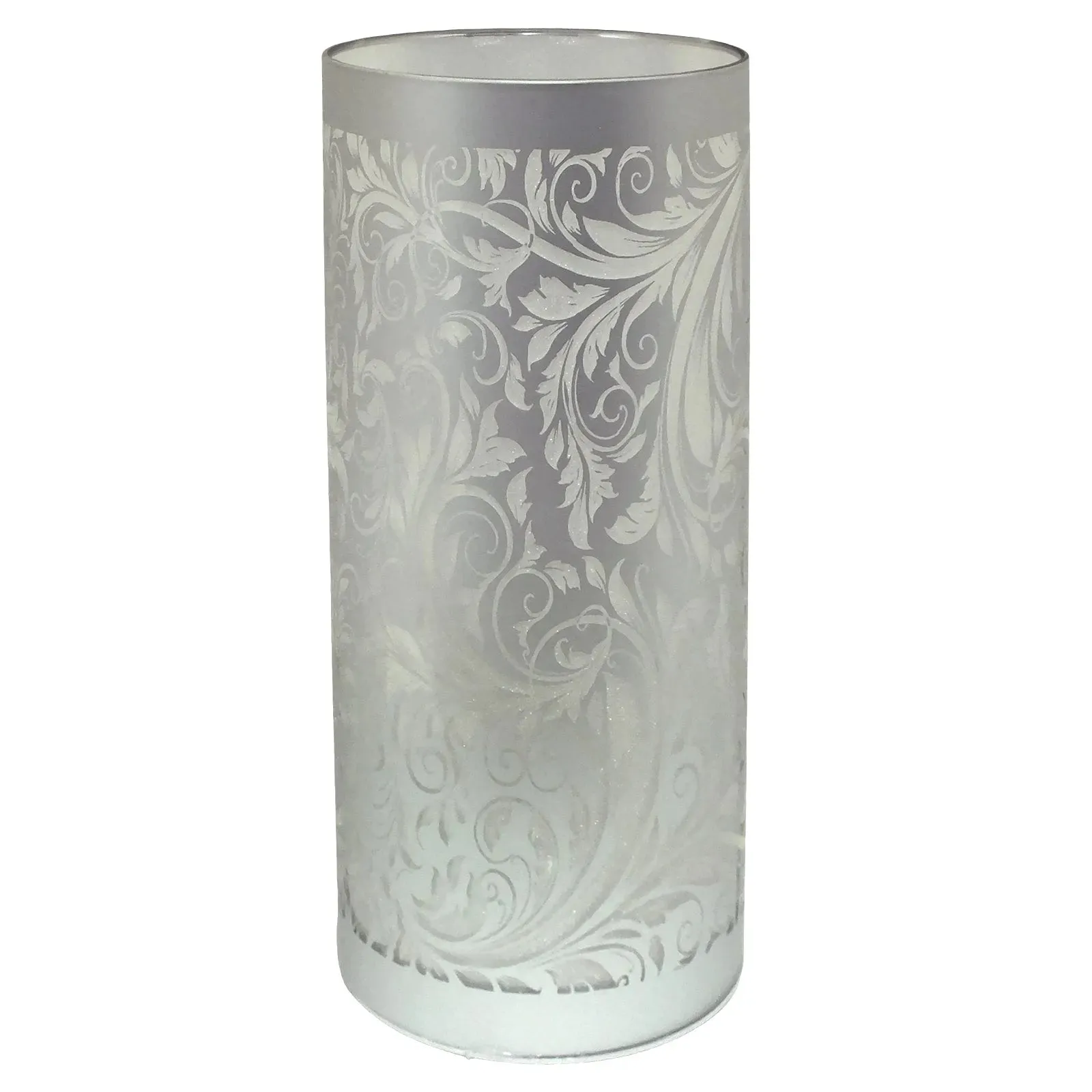 LED Christmas Lights Battery Powered Cordless Glass Table Lamps | Sparkling Leaves Design