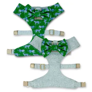 Leopard Parade Reversible Dog Harness   Bow Tie