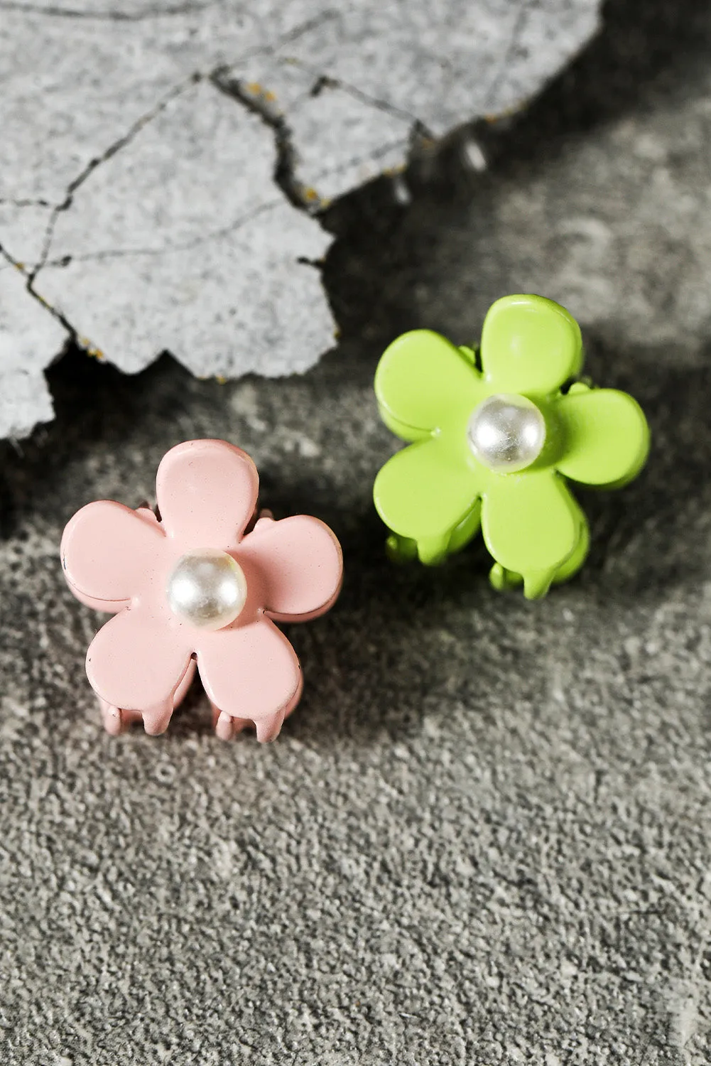 Light Green Pearl Flower Hair Clip