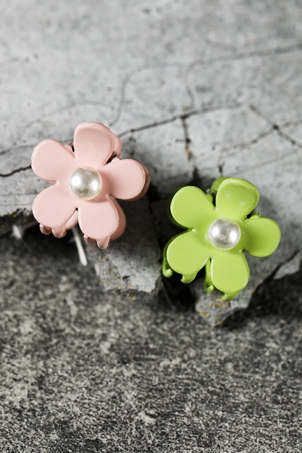 Light Green Pearl Flower Hair Clip