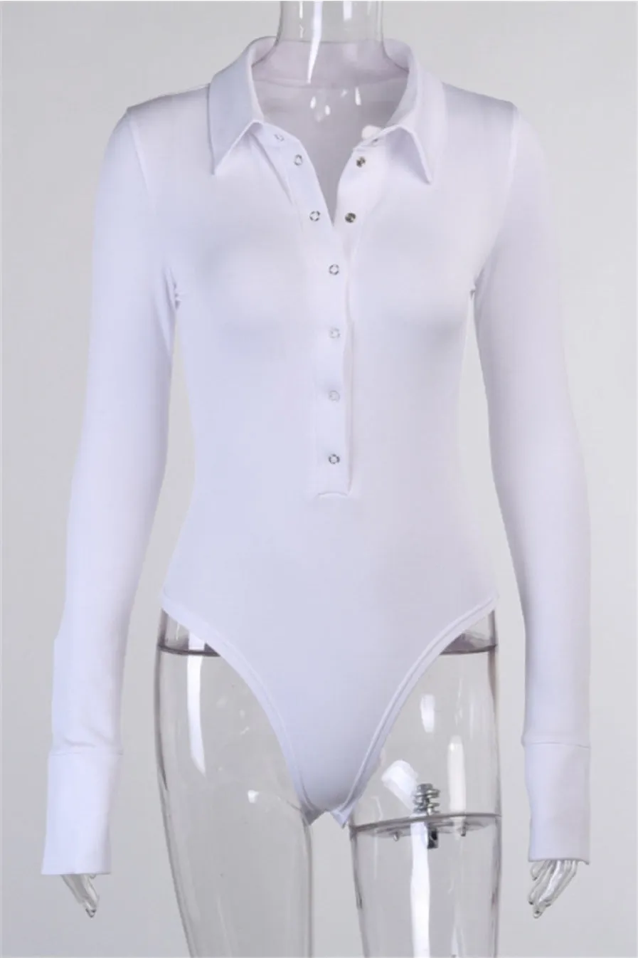 Long Sleeved Collar Bodysuit