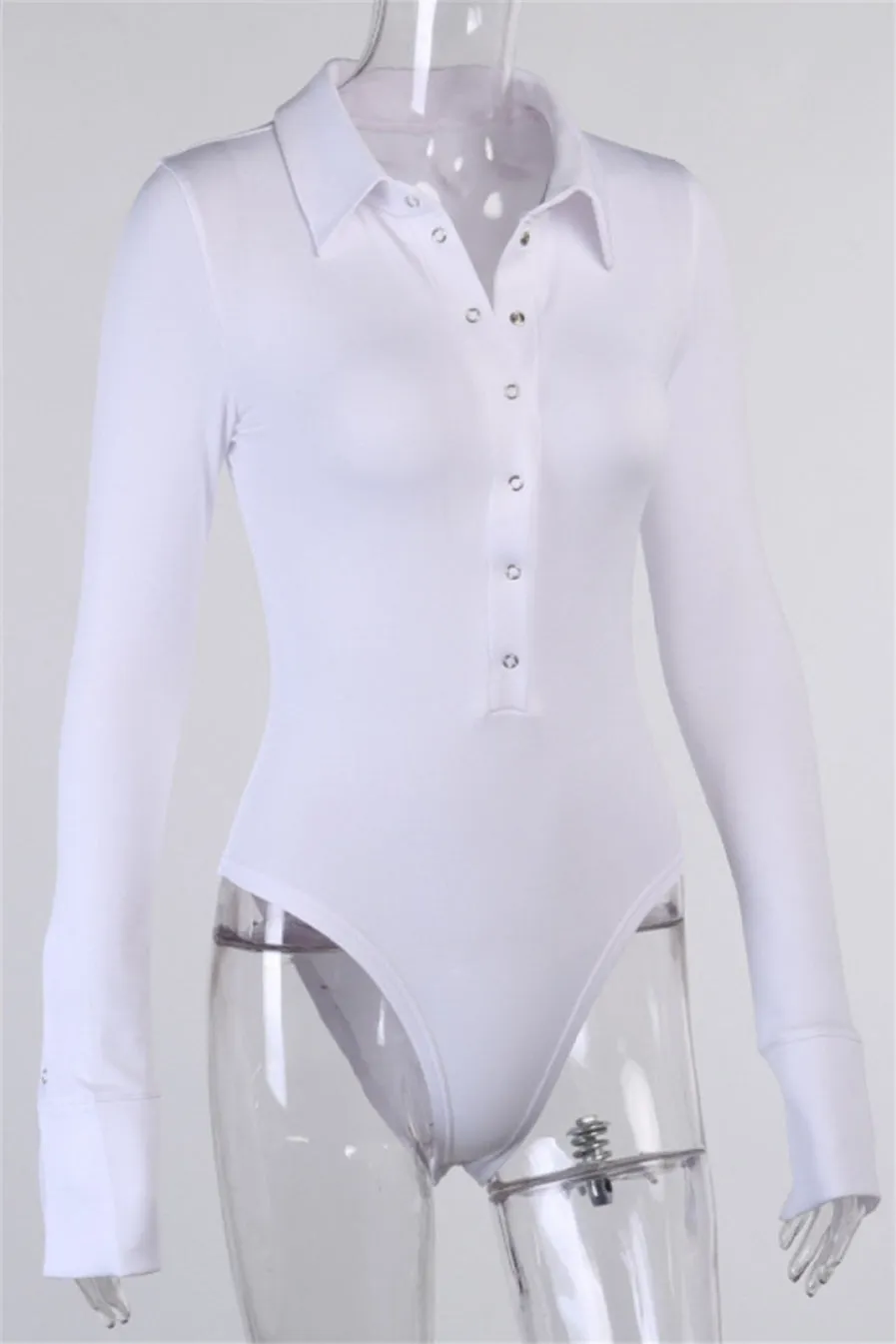Long Sleeved Collar Bodysuit