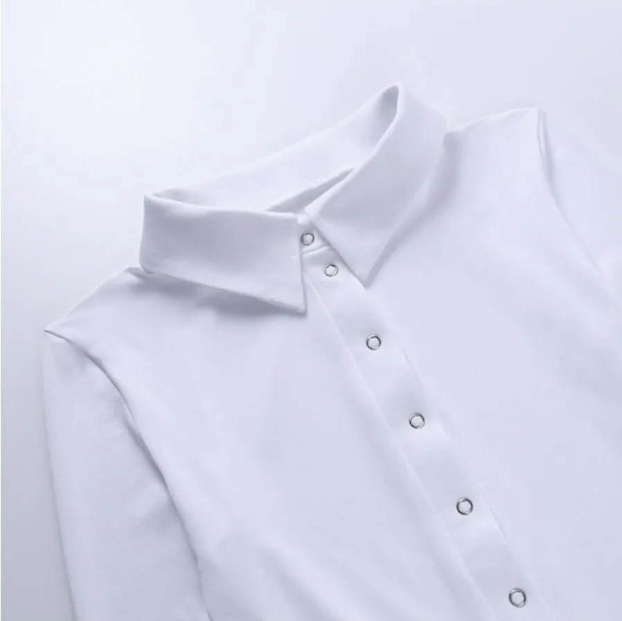 Long Sleeved Collar Bodysuit