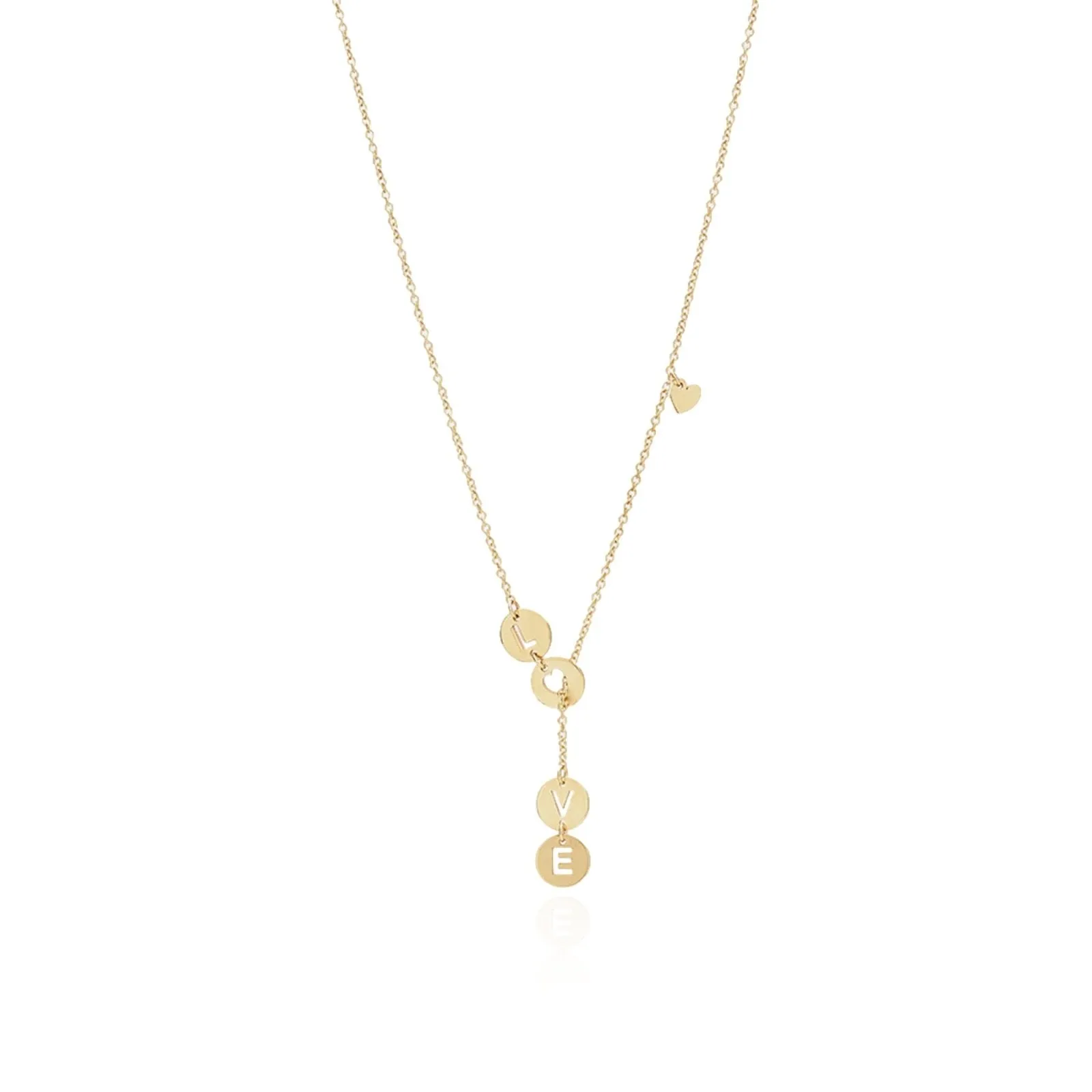 Love Lariat Necklace 10k