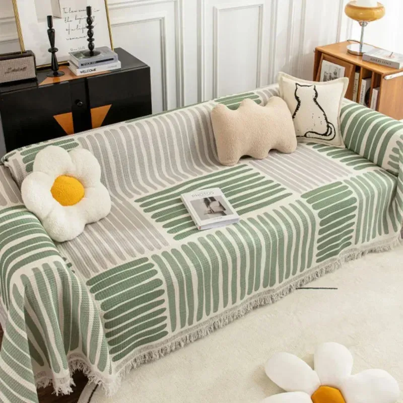 LuxeCouch | Stylish Sofa Cover with Trendy Tassel Trim