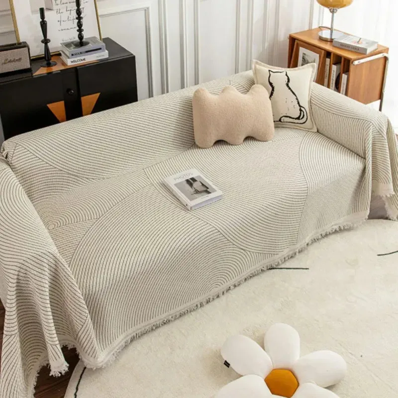 LuxeCouch | Stylish Sofa Cover with Trendy Tassel Trim