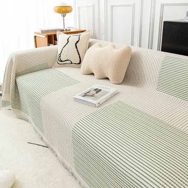 LuxeCouch | Stylish Sofa Cover with Trendy Tassel Trim