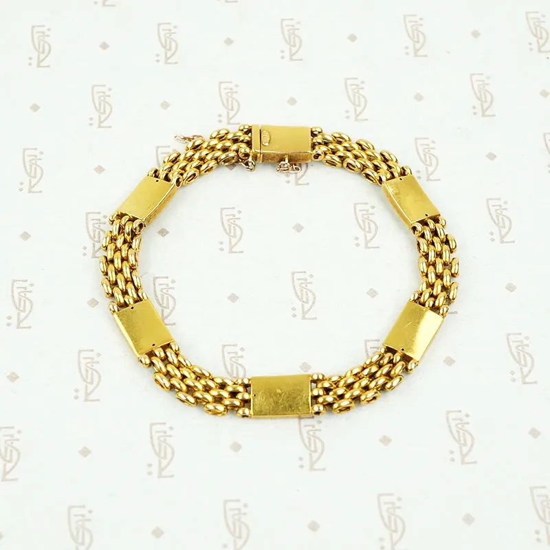 Luxurious 15ct Gold and OMC Diamond Bracelet