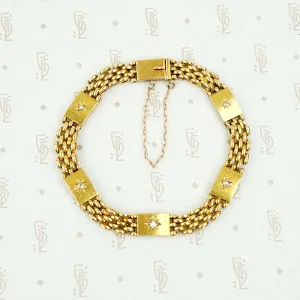 Luxurious 15ct Gold and OMC Diamond Bracelet