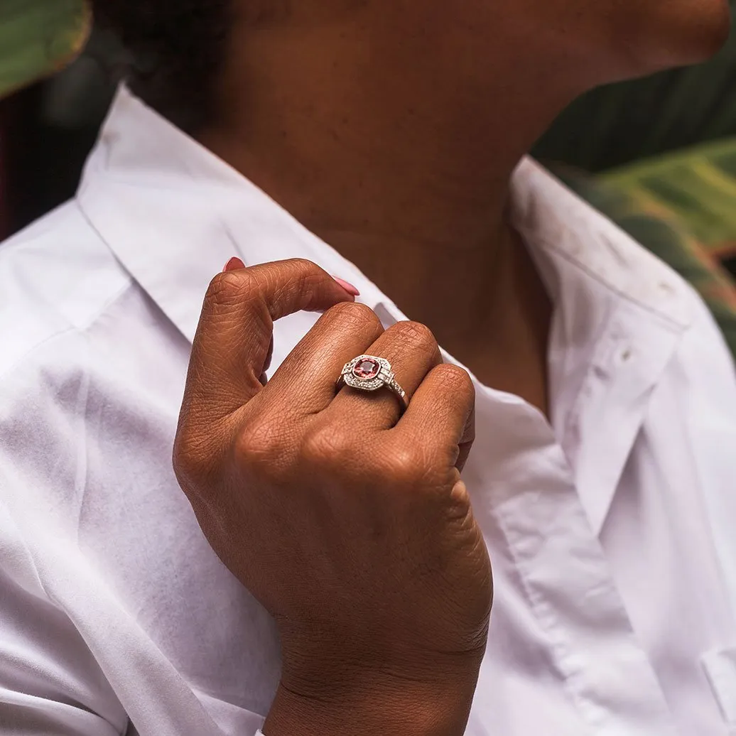 Magnolia Spinel & Diamond Ring