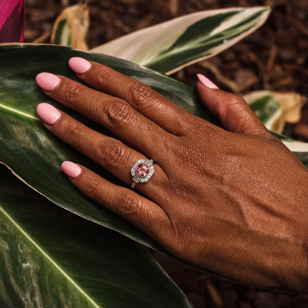 Magnolia Spinel & Diamond Ring
