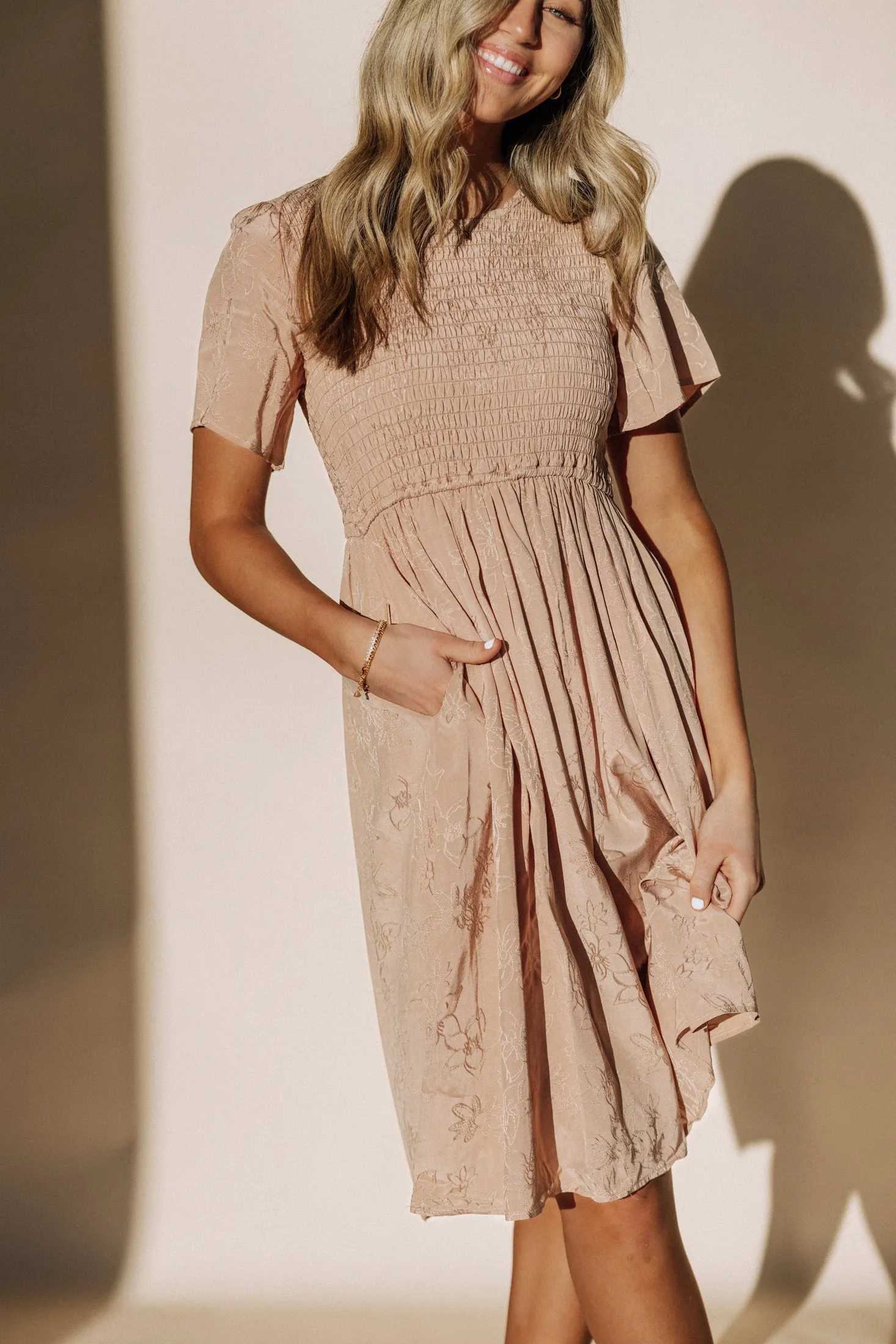 Maylee Dress in Apricot
