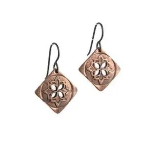 Medallion Earrings Bronze or Copper