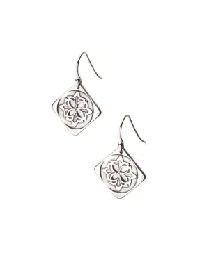 Medallion Silver Earrings