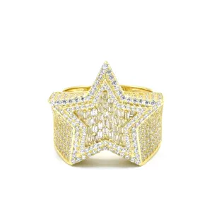 Men's Baguette Star Ring