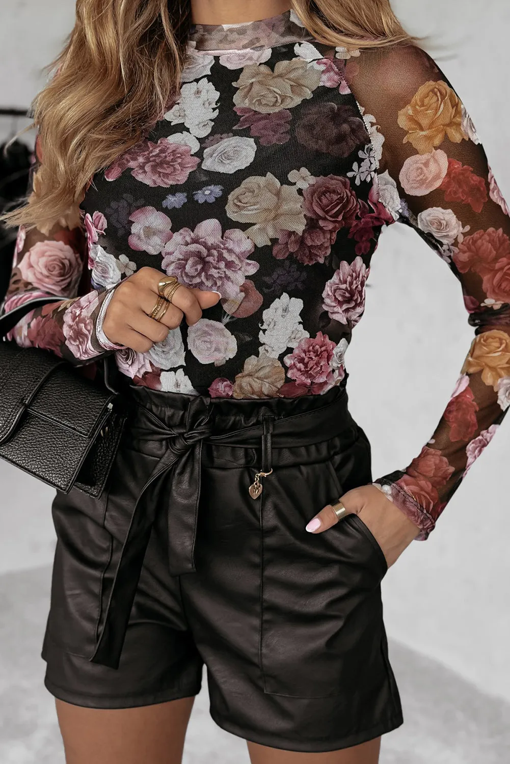 Mesh Floral Top
