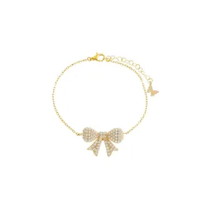 Mini Pave Bow Tie Bracelet