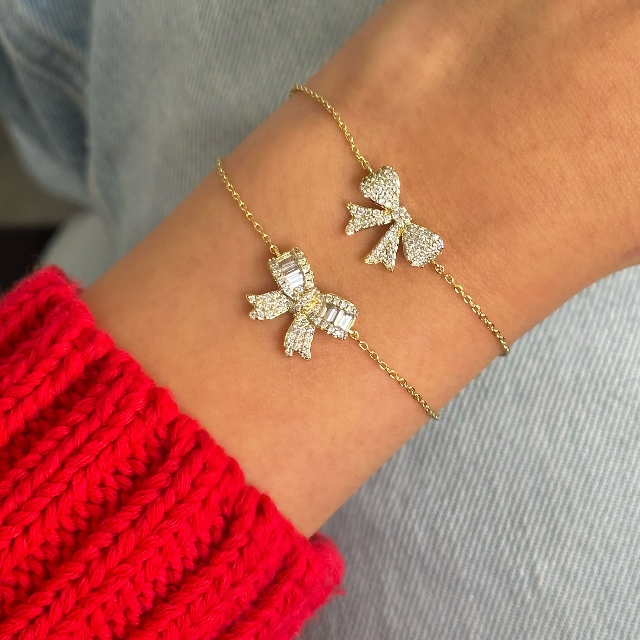 Mini Pave Bow Tie Bracelet