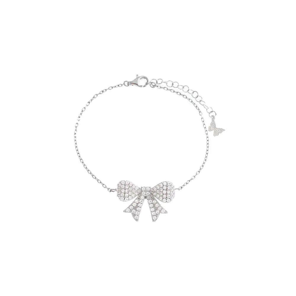 Mini Pave Bow Tie Bracelet