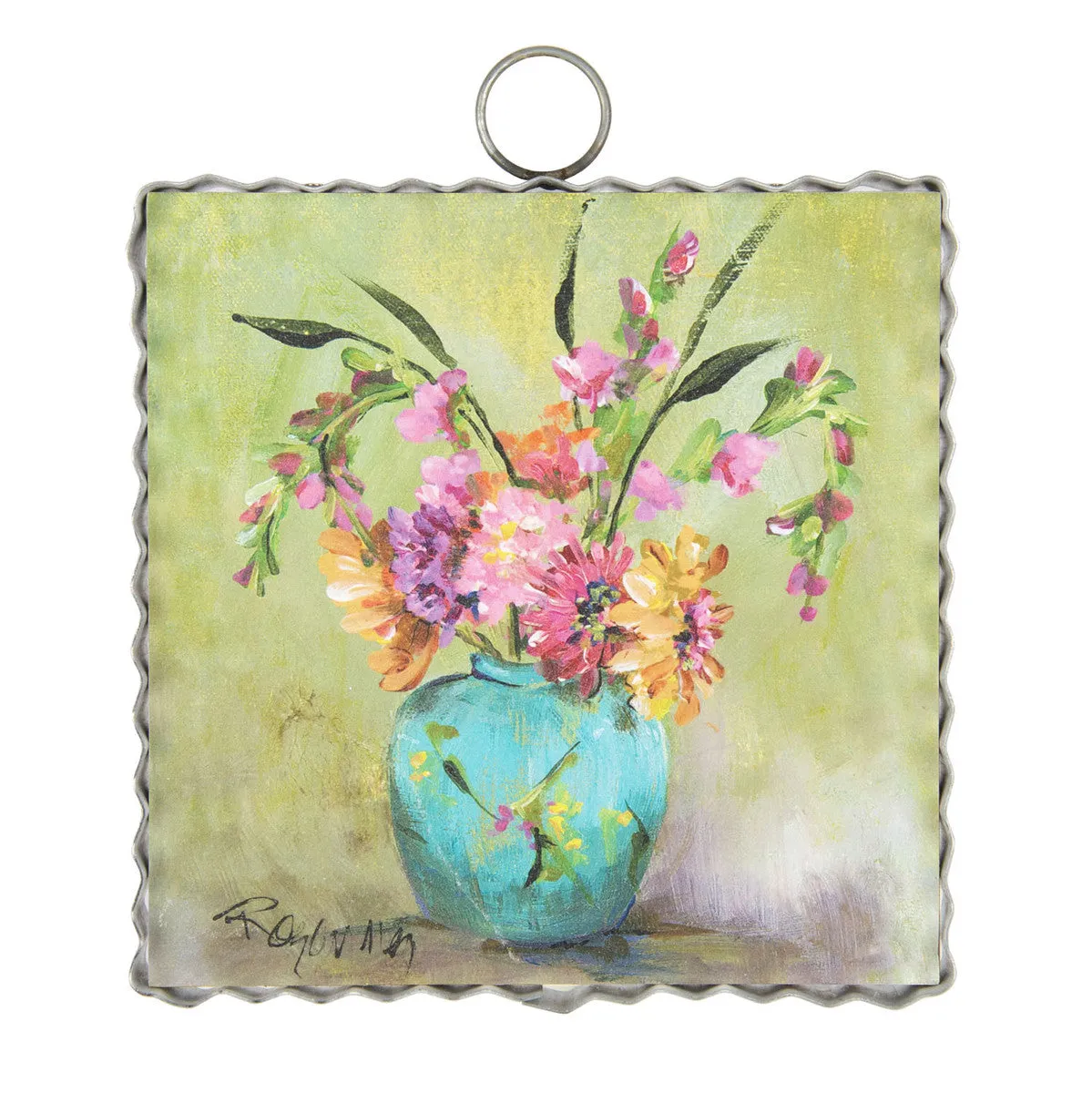 Mini Turquoise Vase Print