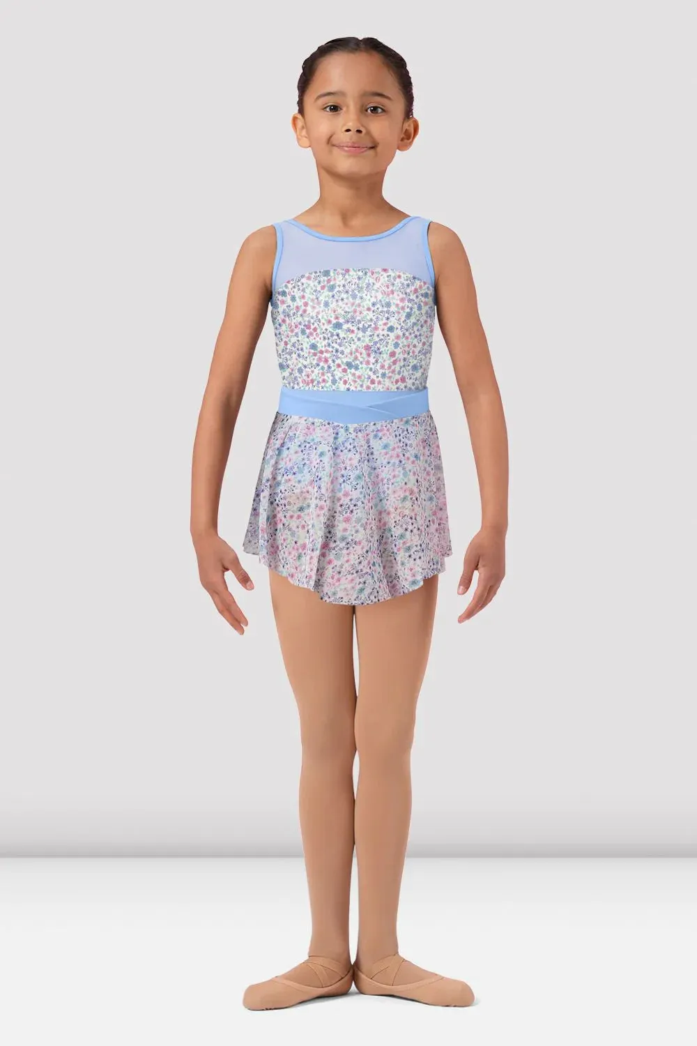 Mirella MS1085C Girls Ditsy Floral Pull On Skirt
