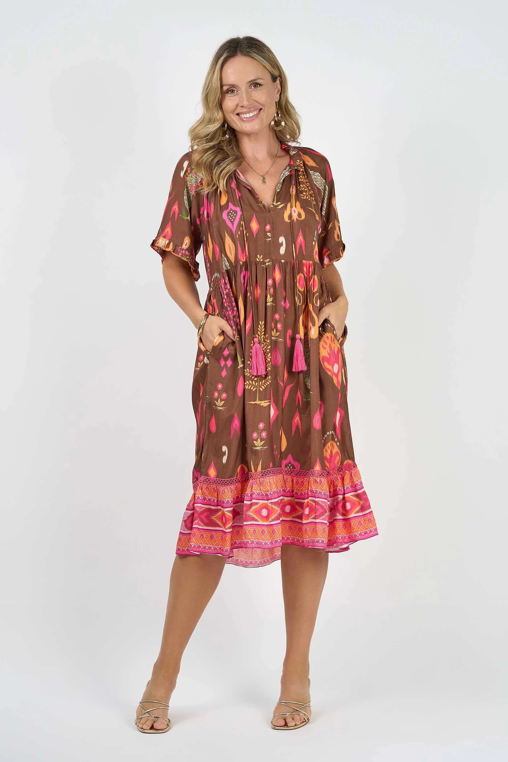 Molly Short Sleeve Dress Delta (Outlet - Final Sale Product)