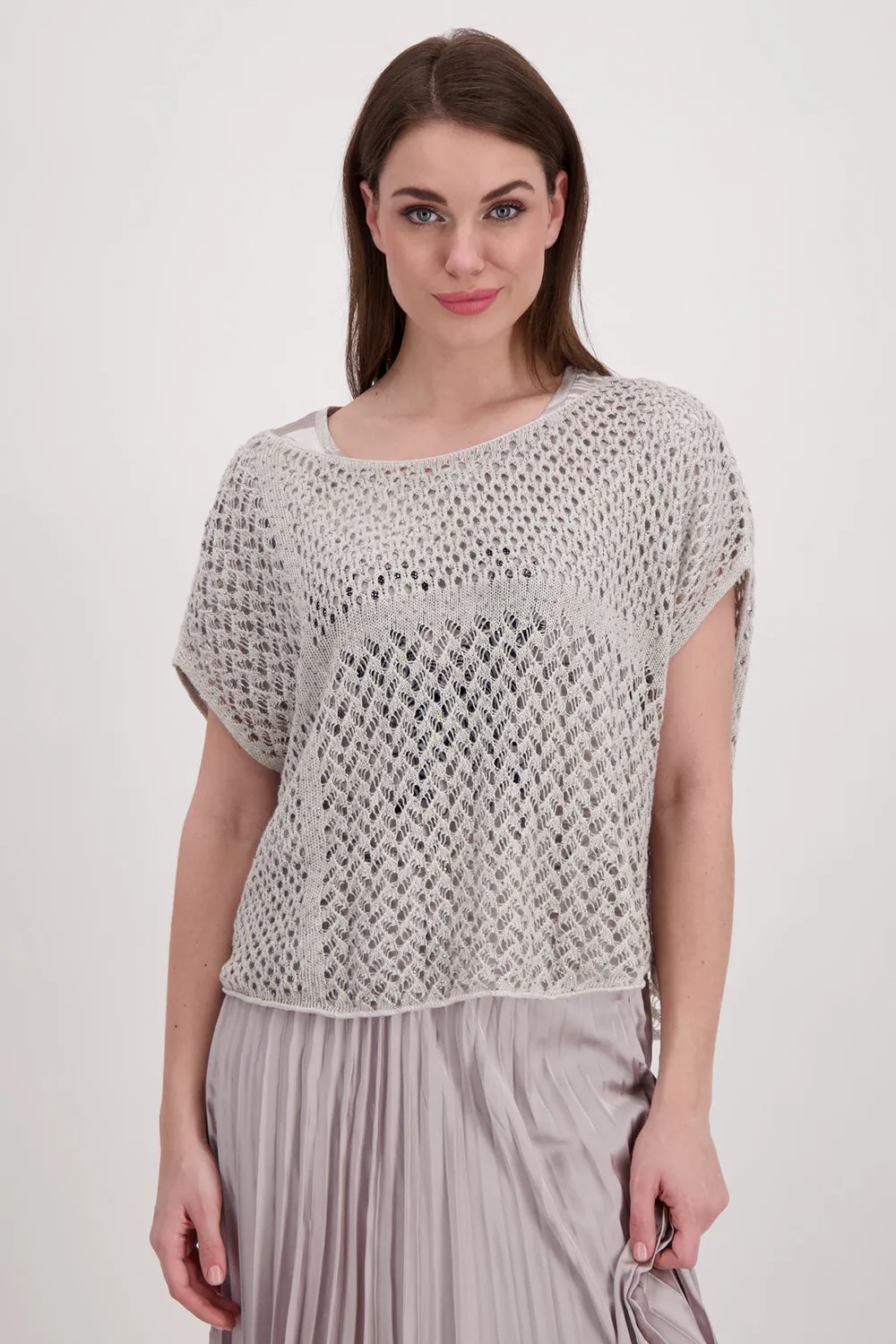 Monari Pullover Poncho Ajour M408091