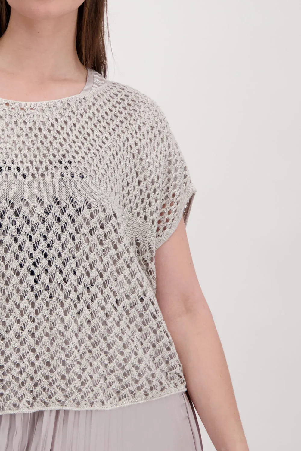 Monari Pullover Poncho Ajour M408091