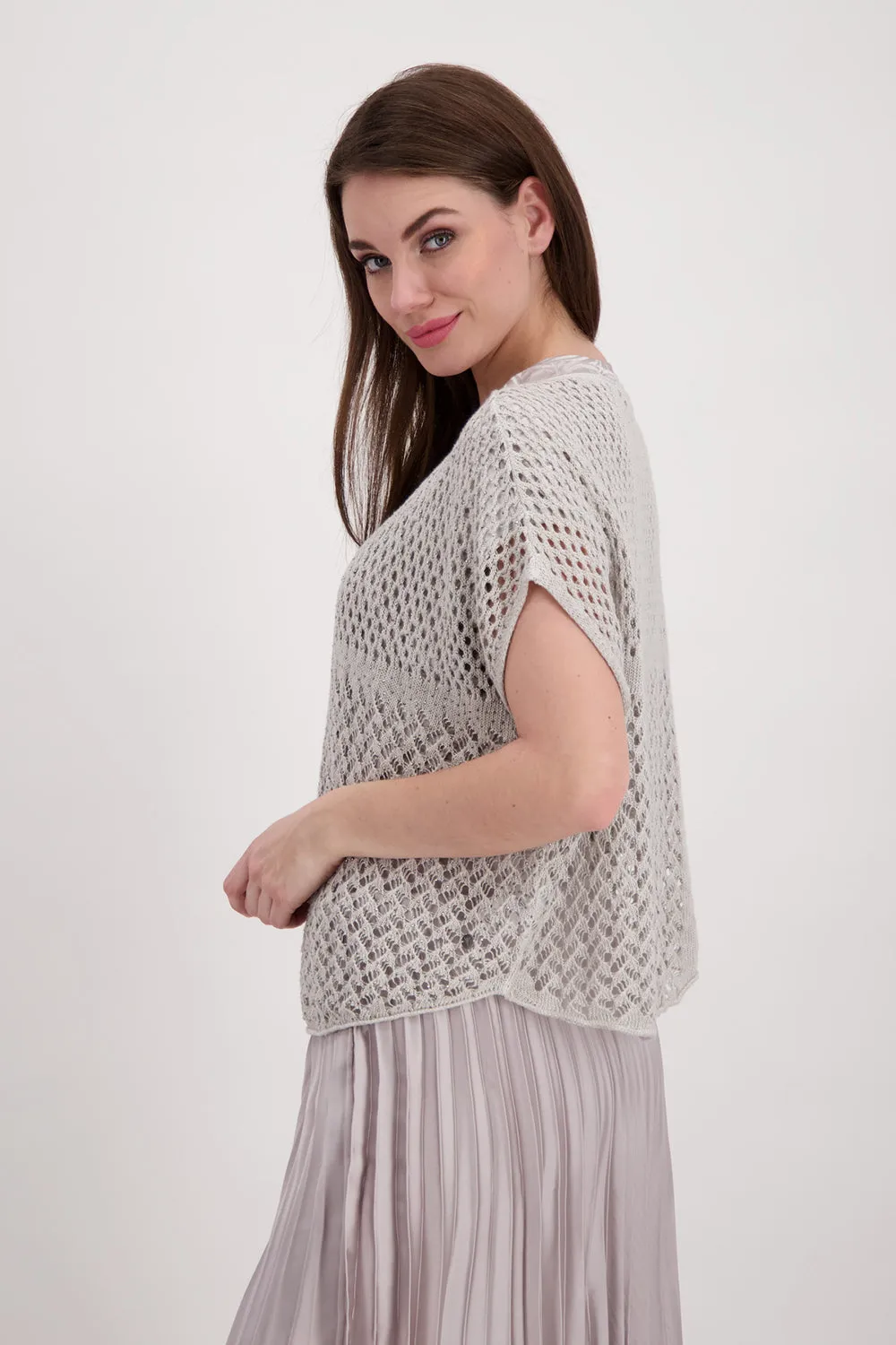 Monari Pullover Poncho Ajour M408091