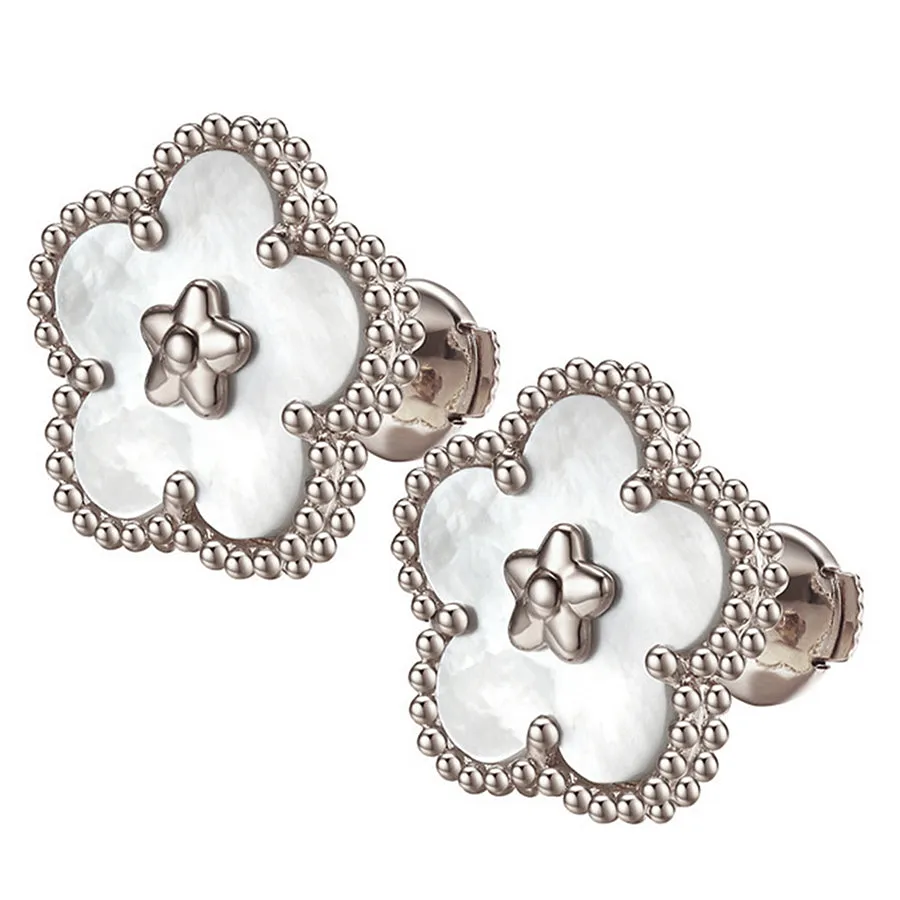 Mother of Pearl Flower Earrings