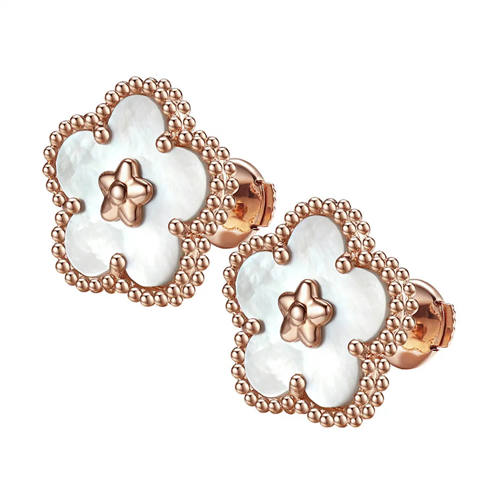 Mother of Pearl Flower Earrings
