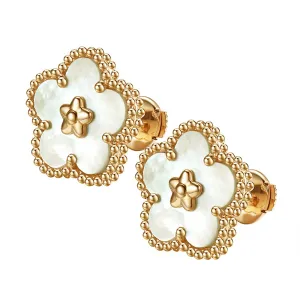 Mother of Pearl Flower Earrings