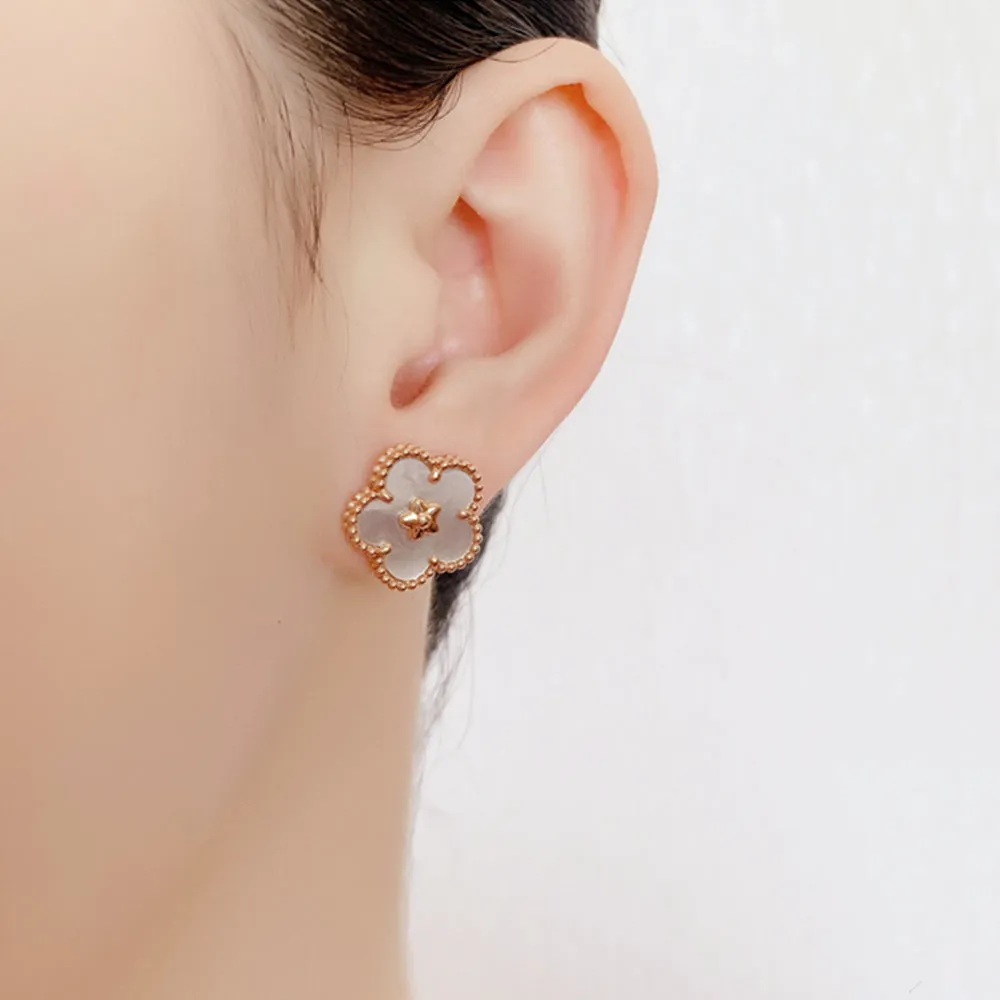 Mother of Pearl Flower Earrings