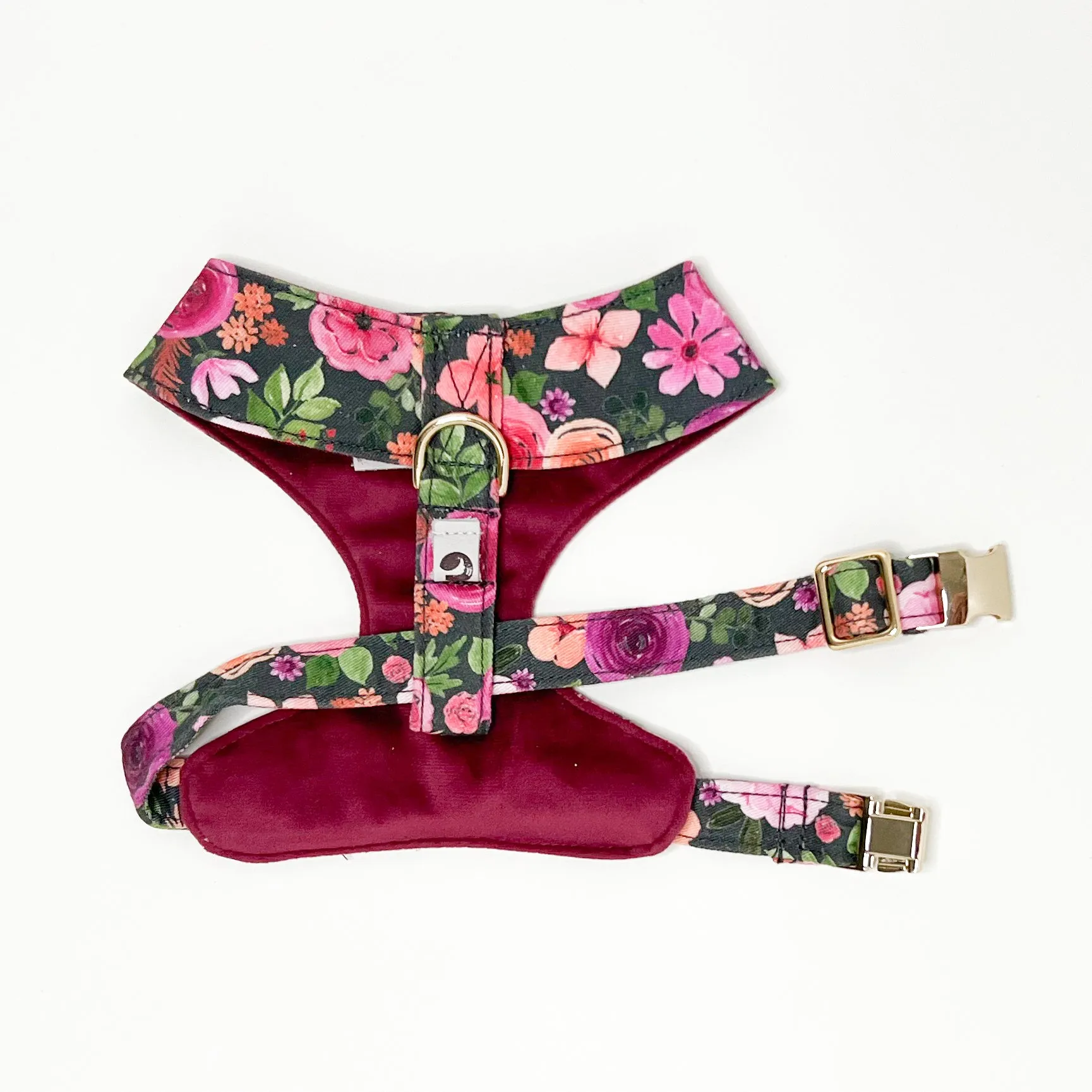 Mulberry Bouquet Reversible Dog Harness   Sailor Bow