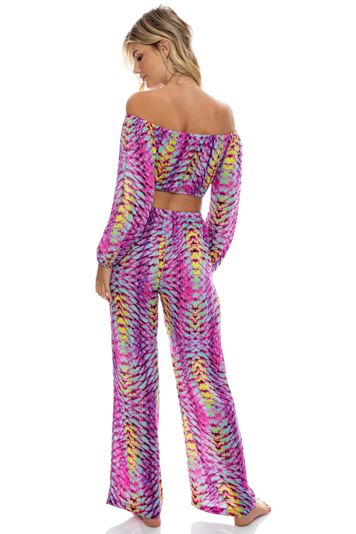 OASIS BABE - Crop Top & Relaxed Fit Pants • Multicolor