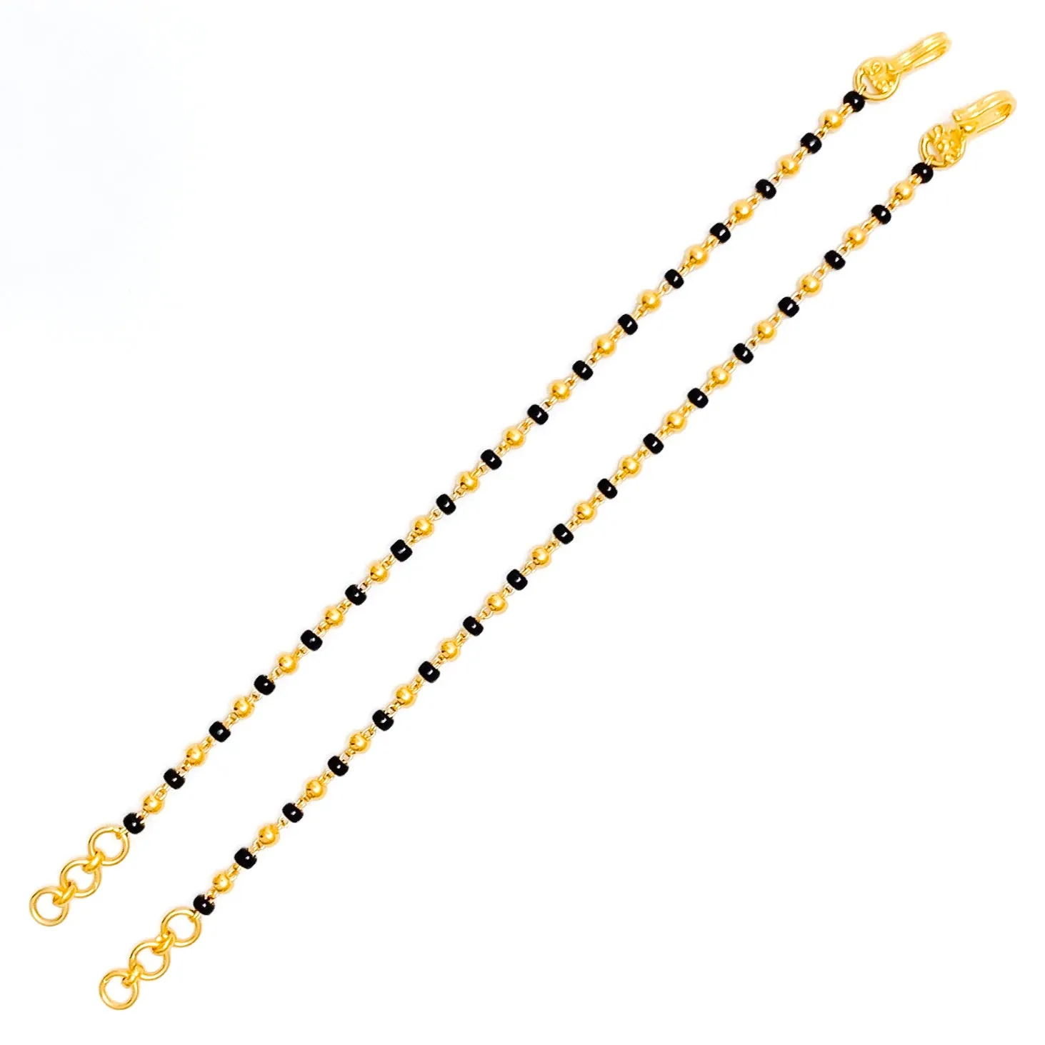 Opulent Charming 22k Gold Baby Bracelet Pair