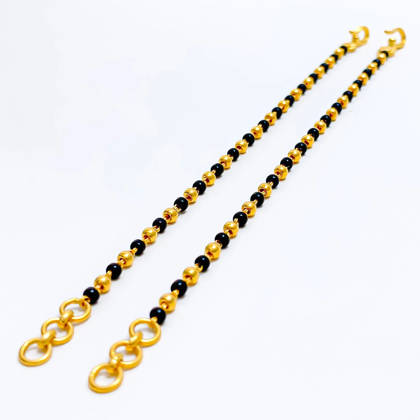 Opulent Charming 22k Gold Baby Bracelet Pair